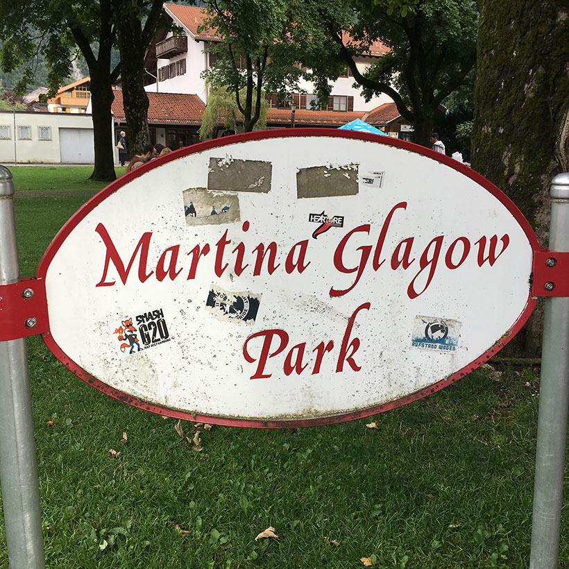 Schild Martina Glagow Park