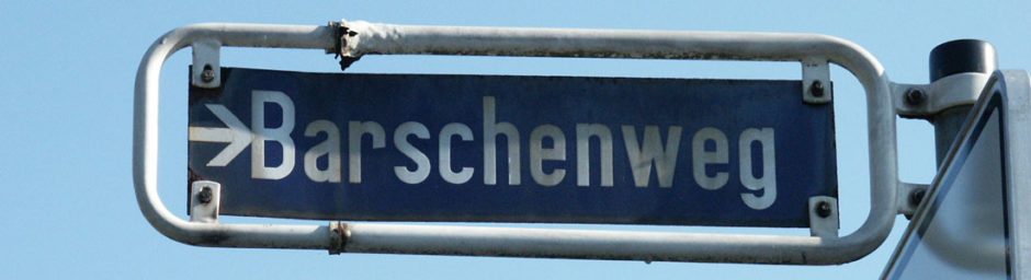 Straßenschild Barschenweg