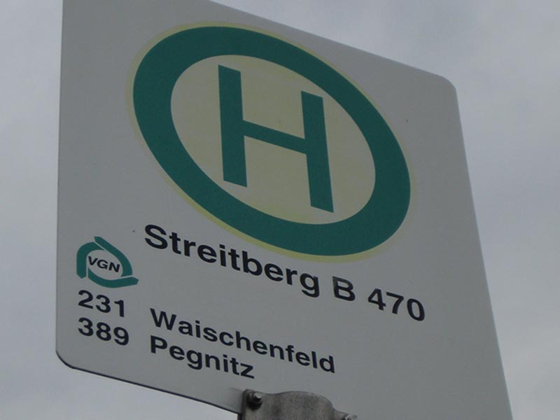 Halteschild Streitberg