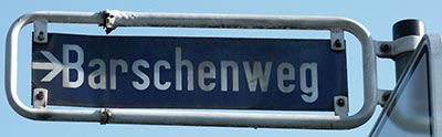 Barschenweg Straßenschild